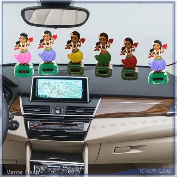 Solcelledrevet Hawaiisk Danserfigur for Bilens Dashbord