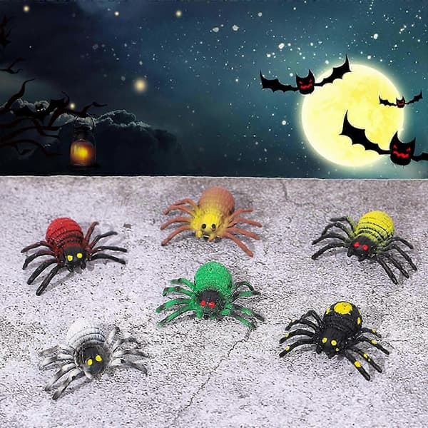 2025 Halloween Resin Decoration Artificial Spiders Bats Pumpkin Miniature Decorative Accessories