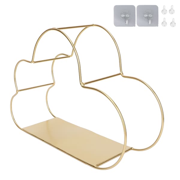 Wall Hanging Storage Shelf Cloud Shaped Wall Mounted Metal Hanging Organizer for Bathroom Home