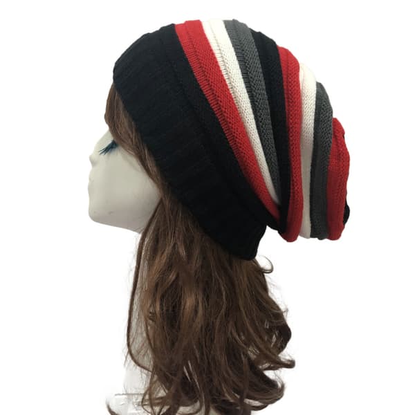Vinterhatter Jamaicansk Beanie Stripes Slouchy 2#