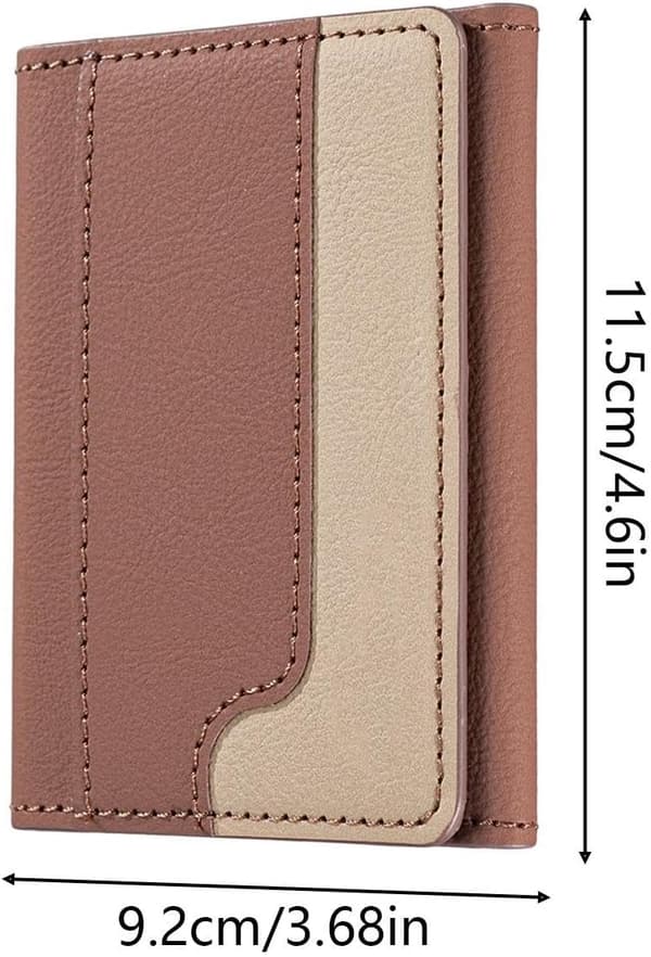lommebok, 3-lags, for menn, lommebok i PU-skinn -