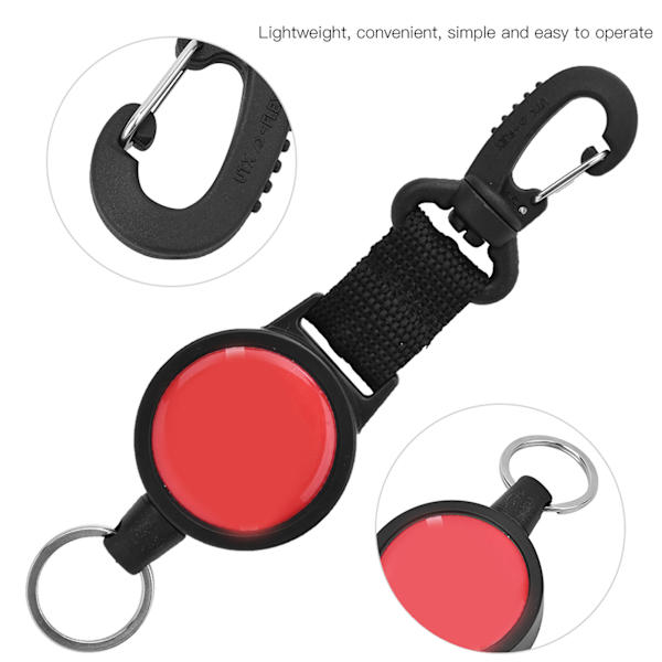 1pc Stainless Steel Diving Hook, Stretchable, Quick Release, Diving Accessory, Nylon Hanging Buckle