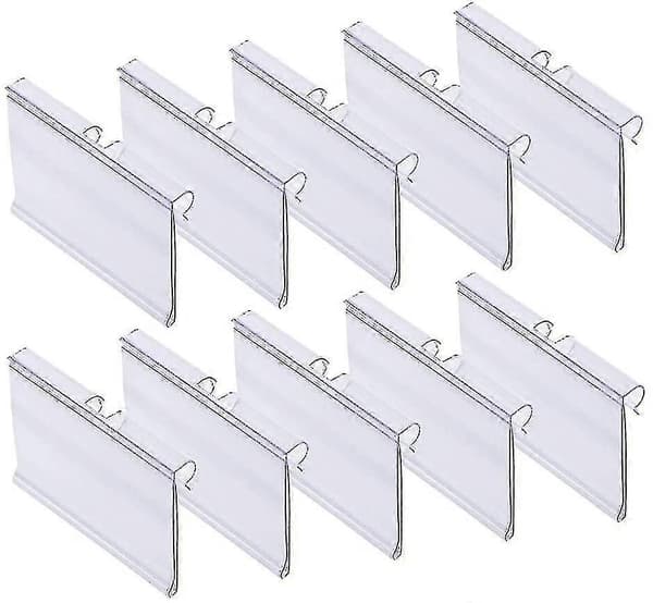 100 Pcs Clear Plastic Label Holders Price Tag Holders Plastic Label 8cm X 4.2cm
