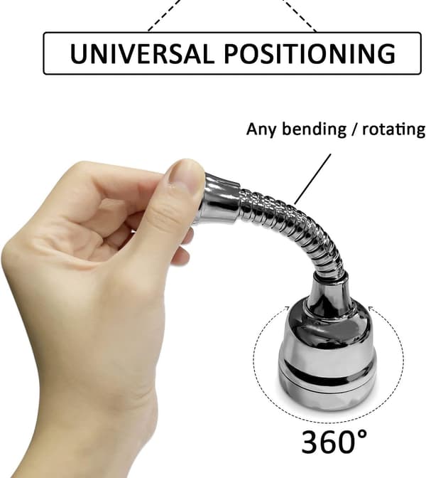 Rörlig köksblandare med spray, 360° roterbar stänksäker kran