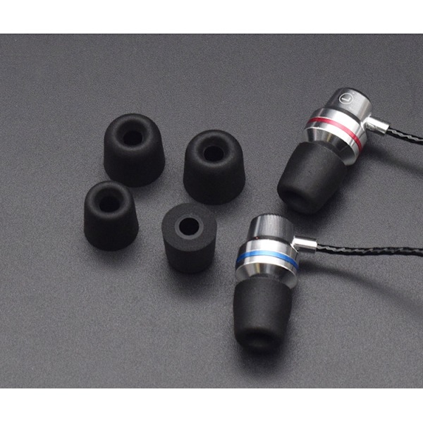 Replacement Memory Foam Earbuds, 4.7-5.5mm - 3 Pairs Black