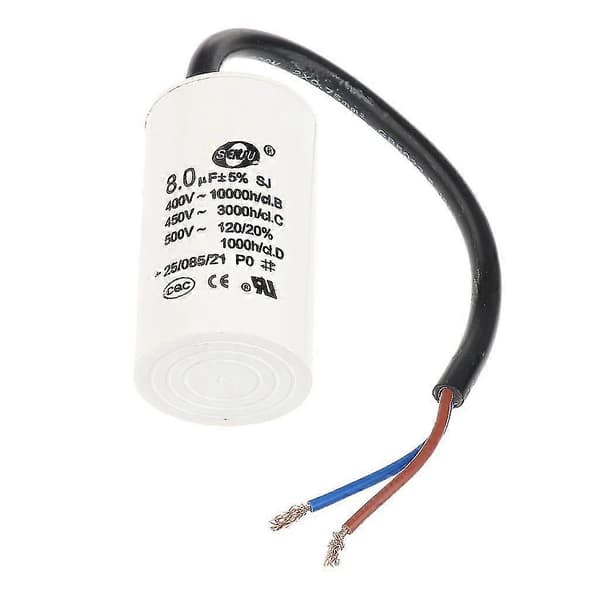 450V AC 8uF 50/60Hz Polypropylenfilm Motor Start Kondensator CBB60 [DB]