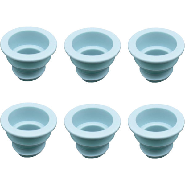 6-pack Drain Pipe Sealing Hose Silicone Plug, Silicone Sealing Plug Kitchen Pipe Drain Seal Ring Blue