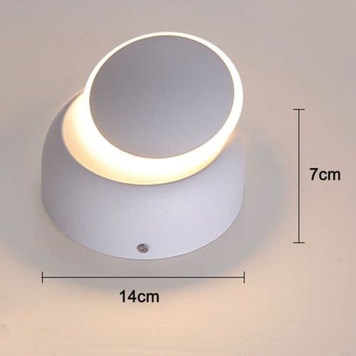 Væglampe 360 graders roterende moderne LED-lampe til hvid