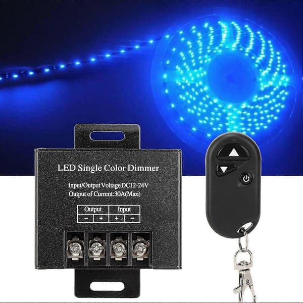 30A, 720W RF-dimmer med 3 knapper for DC12/24V-kontroller [DB]