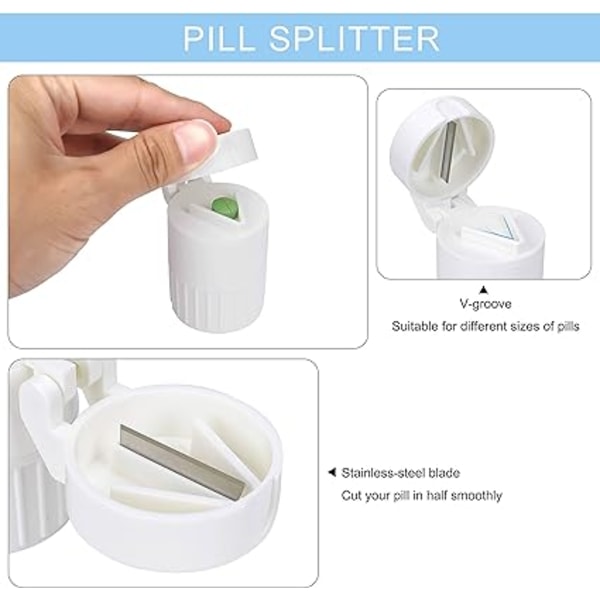 4-in-1 Pill Box - Pill Cutter, Pill Machine, Monitoiminen