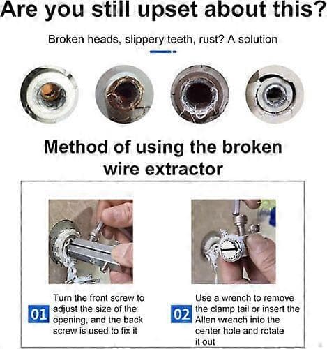 Broken Tap Remover Tool, Damaged Screw Extractor, Broken Pipe Remover Tool