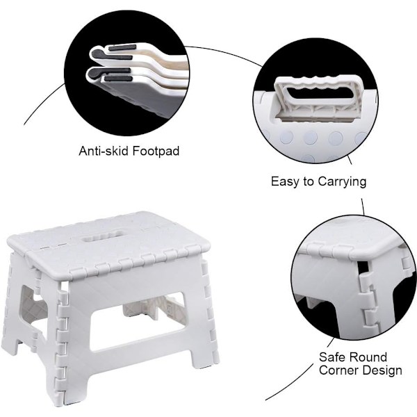 Robust and secure non-slip stool - Holds up to 160 kg -