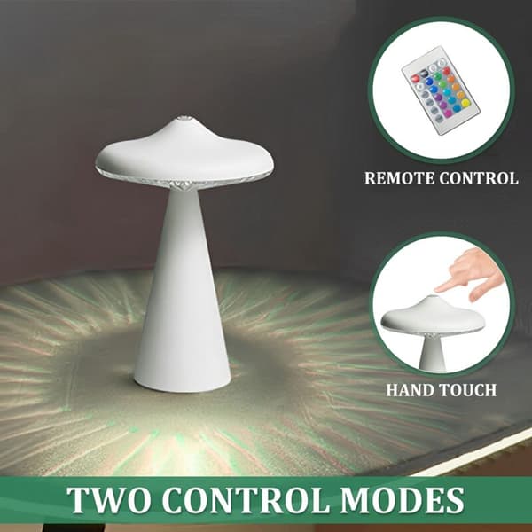 LED Night Light Mushroom Lamp Atmosphere Projection Lamp Decoration Bedside Lamp Bedroom Table Lamp Black