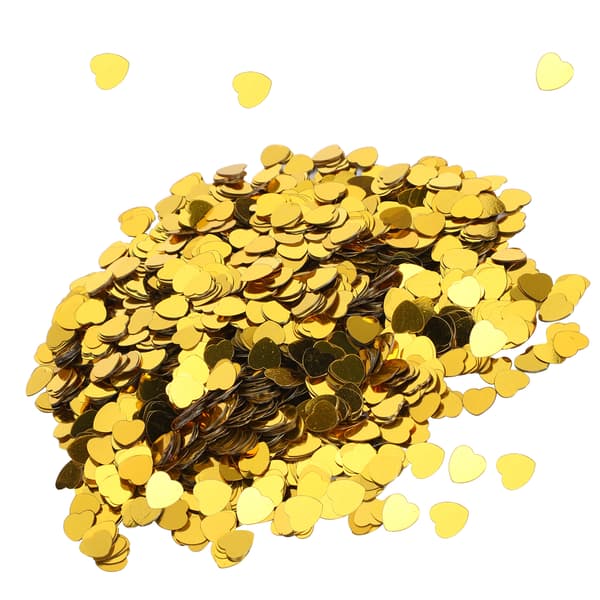 3000 stk hjerteformet konfetti Valentinsdag bryllupsglitter strø festdekorasjoner (gull)