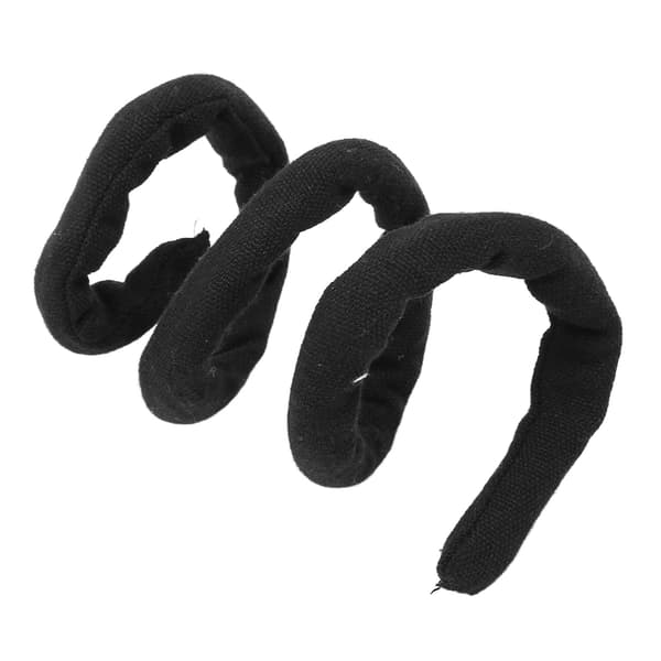 Spiral Lock Hårbånd Bøjeligt Langt Dreadlock Hårbånd Hestehaleholder til Tykt Krøllet Hår Helt Sort