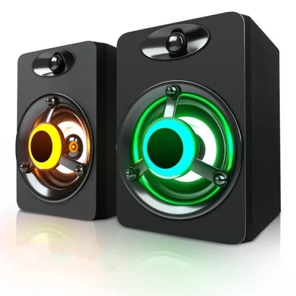 USB-liitännäiset tietokoneen kaiuttimet, LED-stereo subwoofer PC