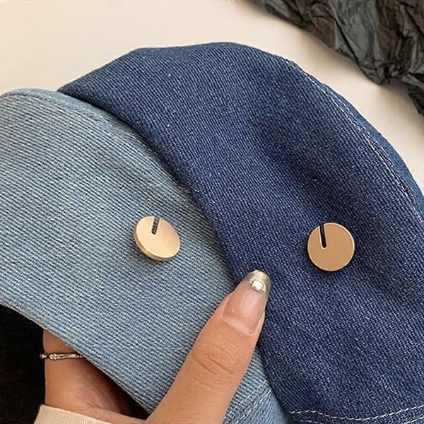56-58 cm hodeomkrets denim beret kvinne sommer solbeskyttelse solskjerm stor hodeomkrets hatt