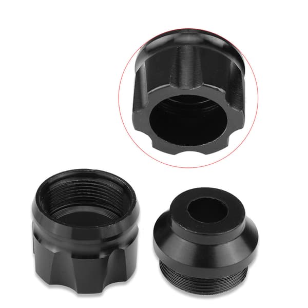 2 Pieces Universal Aluminum Alloy CNC Motorcycle Front Fork Anti-Collision Slider (Black)