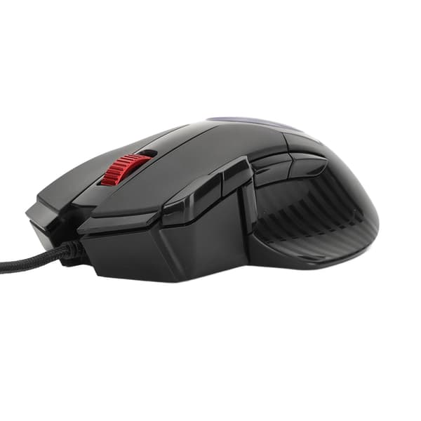 Gamingmus kablet 8 taster RGB Marquee 6 justerbar DPI buet ergonomisk genvejs multifunktionsknap computermus sort