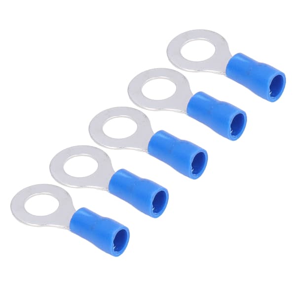 100 st förisolerade ringterminaler koppar PVC-presskopplingar för maskiner AWG 16-14