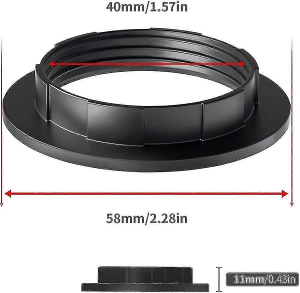 10pcs Lampshade Reducer Ring E27 Converter for Lamp Holder Swivel Lampshade Mounting Plastic Washer Adapter Ring