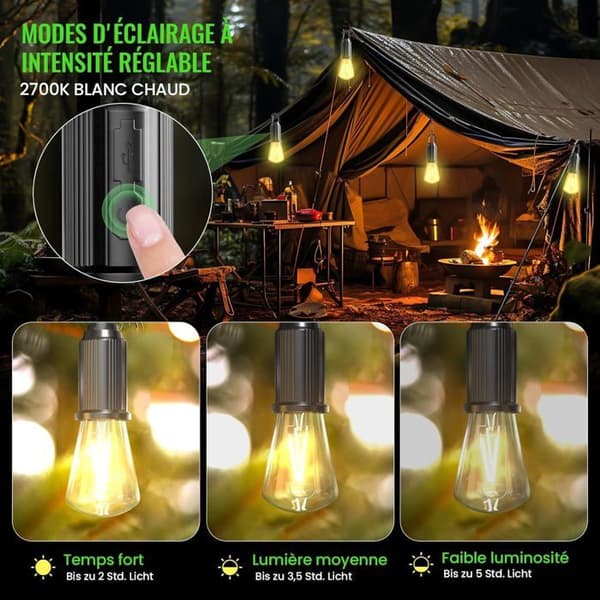 Rechargeable LED Camping Lantern, IP65 Portable Lantern, 3 Brightness Modes, Perfect for Camping, Hiking, Emergencies, 4 Pieces