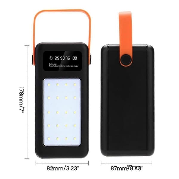 Dobbelt USB 28X18650 Etui Mobiltelefon Hurtig Opbevaring DIY (Standardudgave Sort)