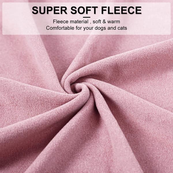 Små hunde- og kattetrøjer Blød fleecevest Rosa S
