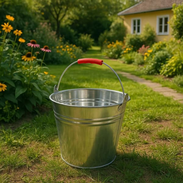 Metalspand - Vandspand, Have, Multipurpose - Rustfrit stål - 8 liter