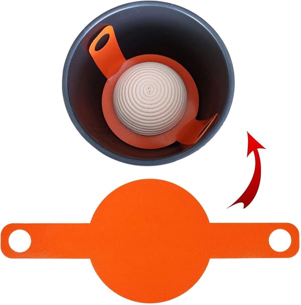 Oransje - Silikonbakematte, sklisikker silikonbakematte, vaskbar og gjenbrukbar, silikonbrødmatte