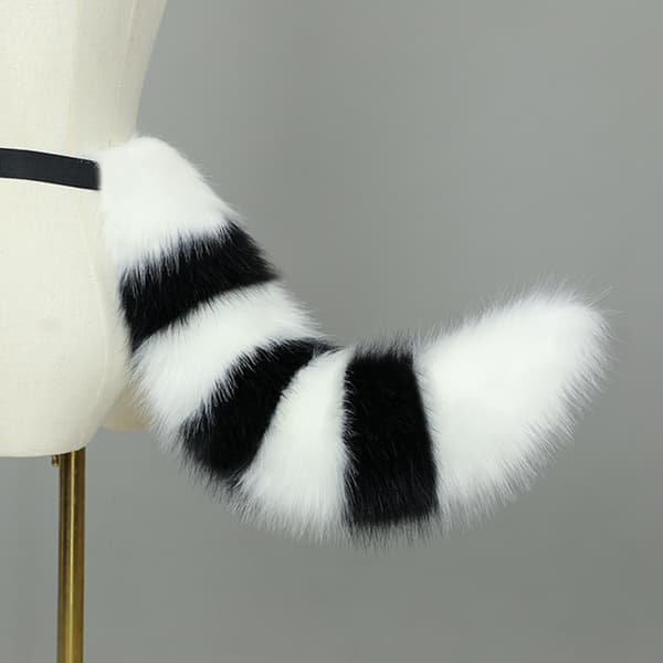 Handmade Fox Ears and Tail Set - Cosplay Accessory White