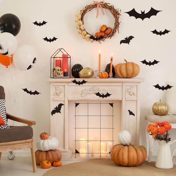 72 Pcs - Bat Decals - Decorative Bat Stickers - Halloween Decoration
