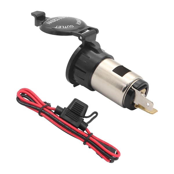 12v 24v 120w Waterproof Power Socket for Motorcycle Boat Car Socket Plug with 60cm Fuse & Cable