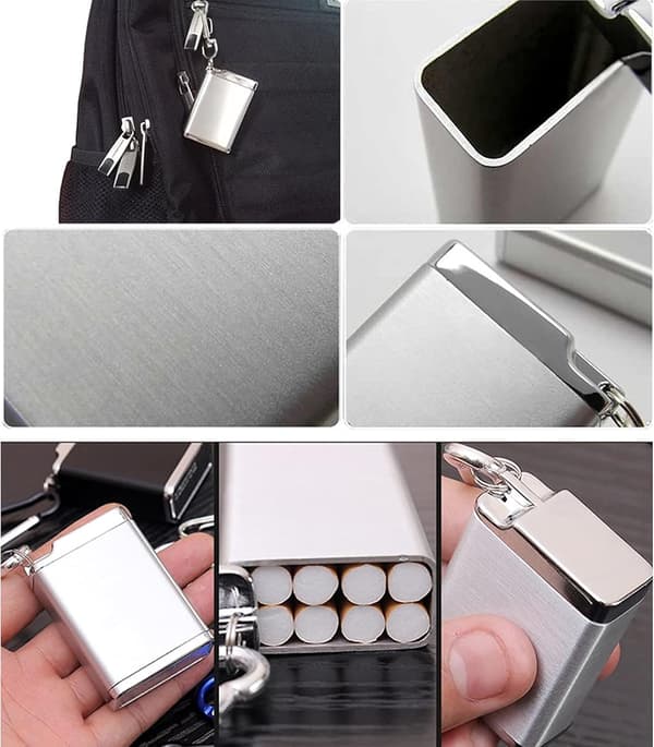 Portable Ashtray Mini Ashtray with Keychain Smokeless Travel Ashtray
