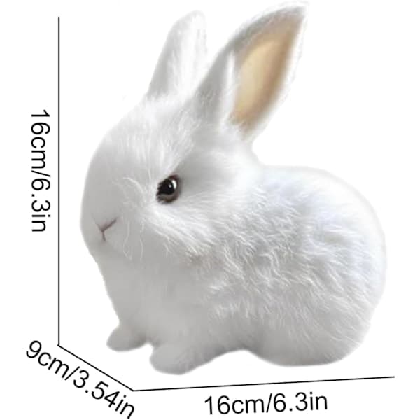 Interactive Rabbit Plush Toy, Realistic Hopping Rabbit Toy Interactive Rabbit Toy for Easter, Electric Rabbit Toys (Pink) white white