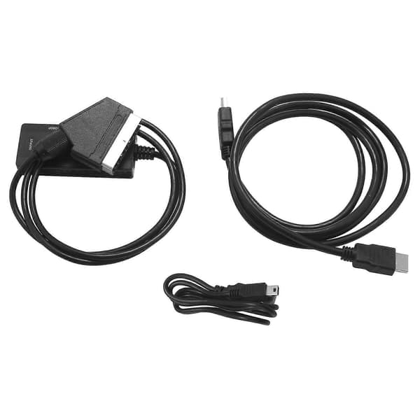 Scart til -kompatibel kabelomformer Scart til -kompatibel HD 1080p videokonverterer
