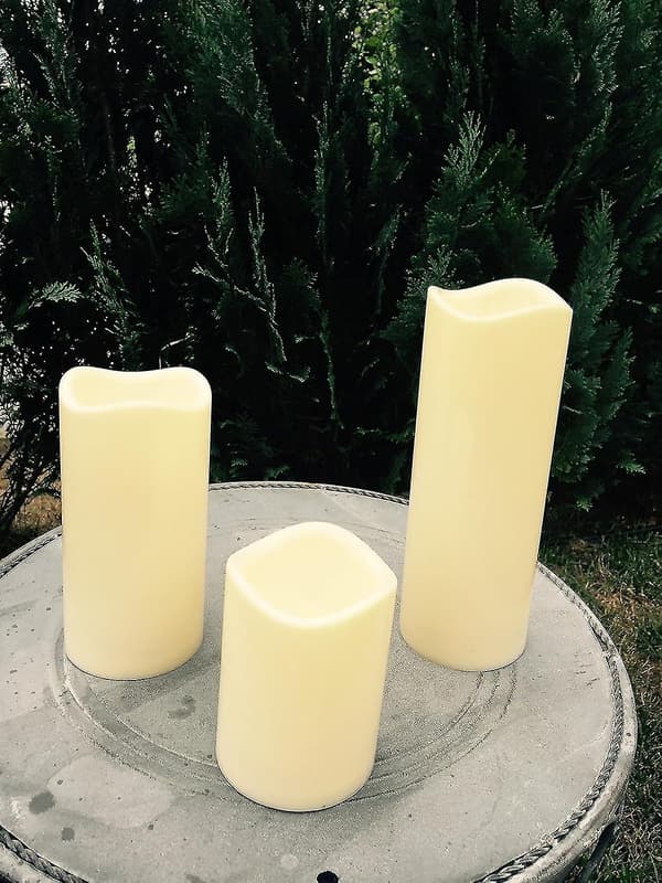 Rare Gem 3-piece LED Candle - Flickering Amber - White Flights with Remote Control 12.5 * 7.5 /