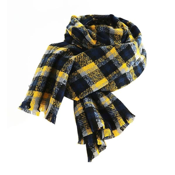 Whisperwool sjal til kvinder. Indrammet i gul