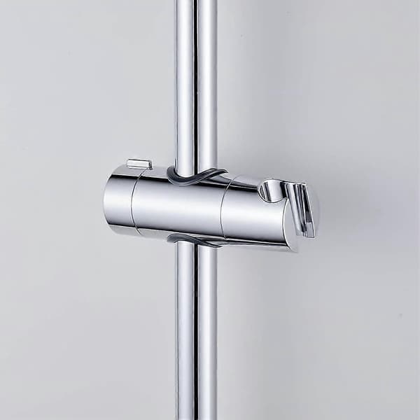 Brusehovedholder til badeværelse, justerbar brusehovedklemme, krom (12*4*4cm)