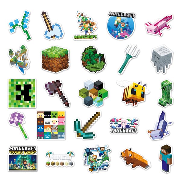100 kpl Minecraft-tarroja lapsille ja aikuisille, vedenpitäviä
