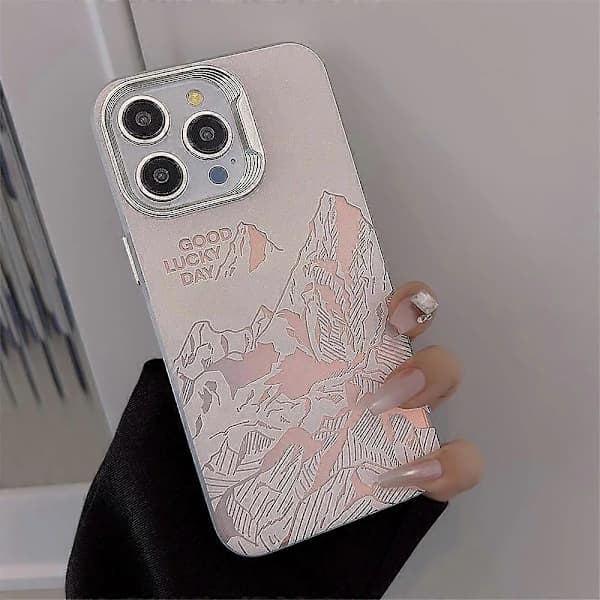 TPU-skal med laserdesign til iPhone 15 Pro, stødsikkert telefoncover