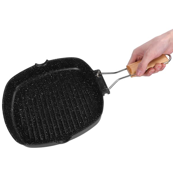 NonStick Practical Frying Pan Skillet BBQ with Foldable Handle Cookware (28cm)