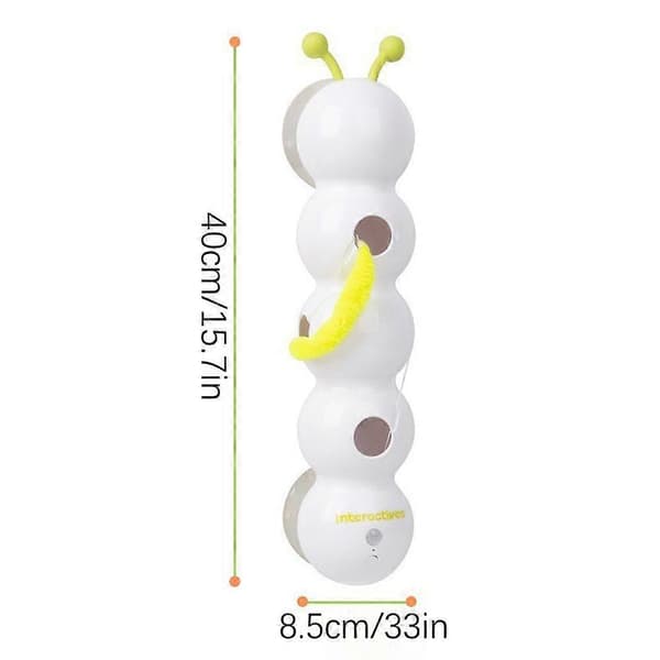 Interactive Caterpillar Cat Toy Suction Cup Wiggle Worm Cat Toy for Indoor Cats Self-Playing Home