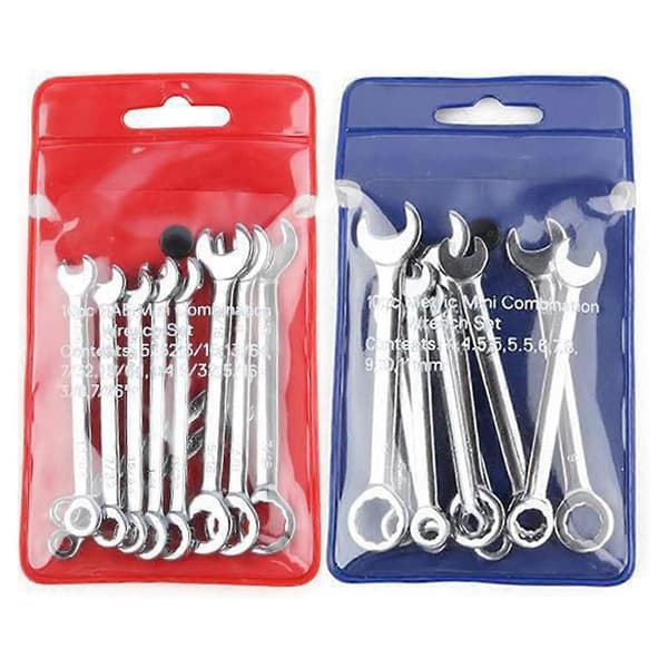 20-piece Open End Wrench Set, Mini Metric SAE Combination Wrench Set Thin, Ratchet Wrenches Multifunction