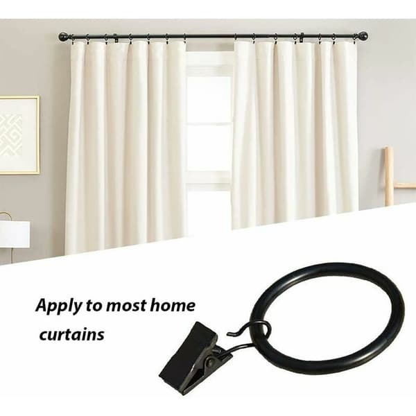 Curtain Hooks Shower Rings Decorative Shower Curtain Hooks Gliding Hooks Black-36 Pieces, Red Bronze