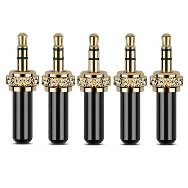 10 stk 3,5 mm stik mini 3,5 mm skruelås stereostik til trådløs mikrofonkabel