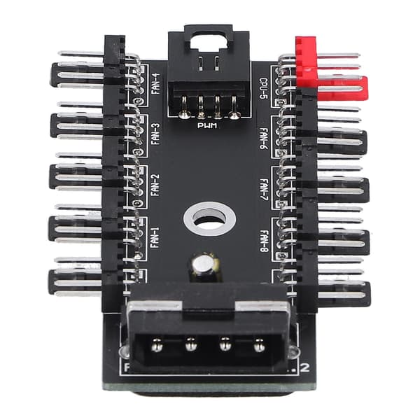 Chassiventilatornav 4Pin-grænseflade 10-vejs splitter hastighedsregulator computertilbehør 12V