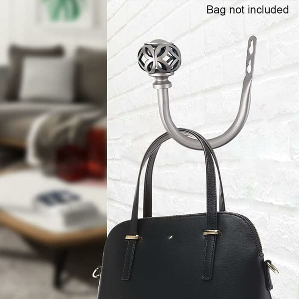 Package U-shaped Curtain Tiebacks Home Decor Multifunctional Wrought Iron Curtain Holders White