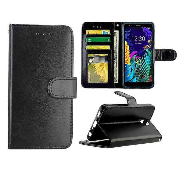 For LG K30 (2019) Crazy Horse Texture Leather Horizontal Flip Protective Case with Holder & Card Slots & Wallet & Photo Frame [DB]
