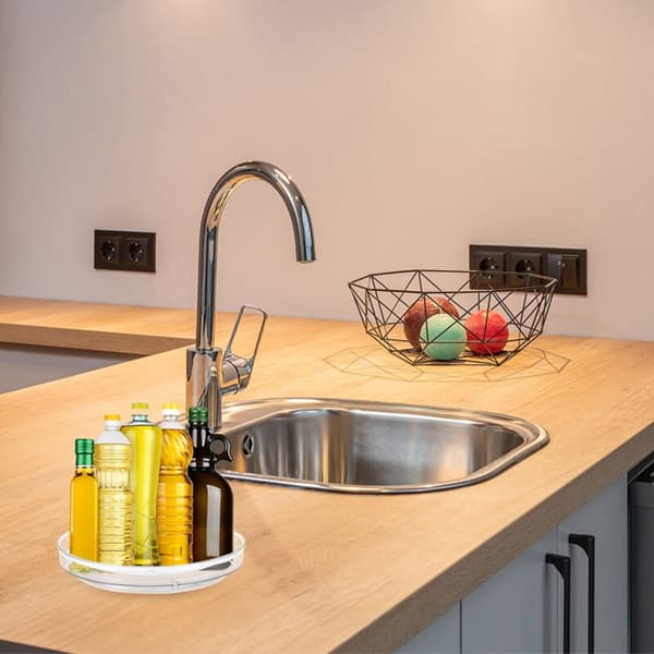 Rotating Spice Rack for Kitchen - Round Storage Shelf with 360° Rotation